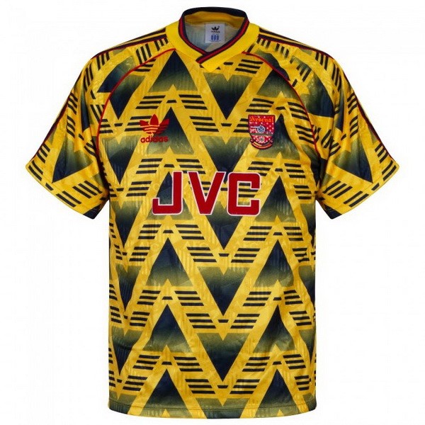 Tailandia Camiseta Arsenal Segunda equipo Retro 1991 1993 Amarillo